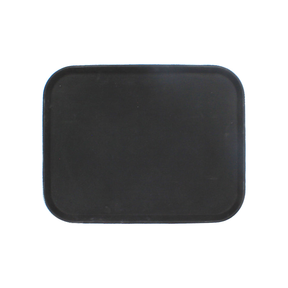 14" x 18" Rectangular Anti-Slip Tray with Rubber Lined Surface, Black Color, Polypropylene with Rubber Sheet, No Dishwashing, NSF