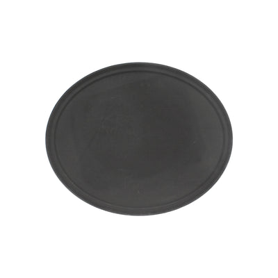 Thunder Group PLST2700BL 22 Inch Oval Serving Tray Slip Resistant Polypropylene Black