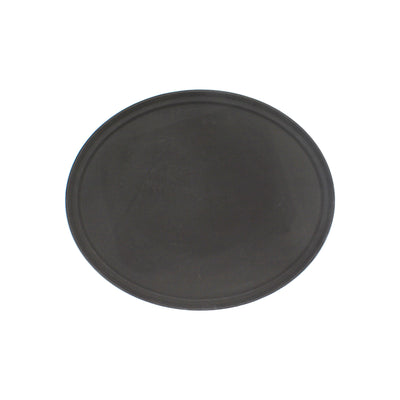 Thunder Group PLST2700BR 22 Inch Slip Resistant Brown Oval Serving Tray Polypropylene