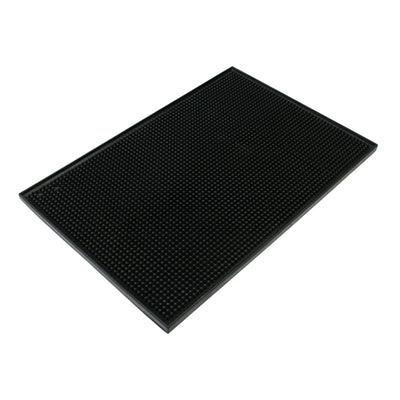 Thunder Group PLSVM1218BL 12 Inch Bar Service Mat Black Plastic with Slip Resistant Surface