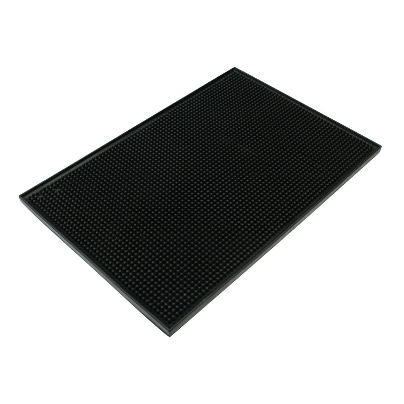Thunder Group PLSVM1218BL 12 Inch Bar Service Mat Black Plastic with Slip Resistant Surface