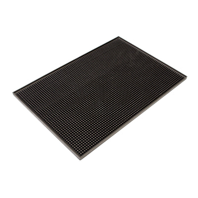 Thunder Group PLSVM1218R 12 Inch Bar Service Mat Plastic Brown