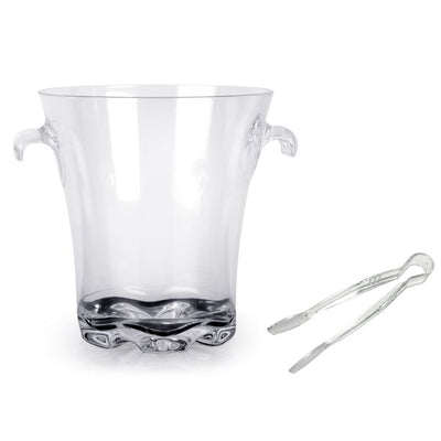 Thunder Group PLTHBK140C 4 Quart Ice Bucket with Handles Clear Polycarbonate