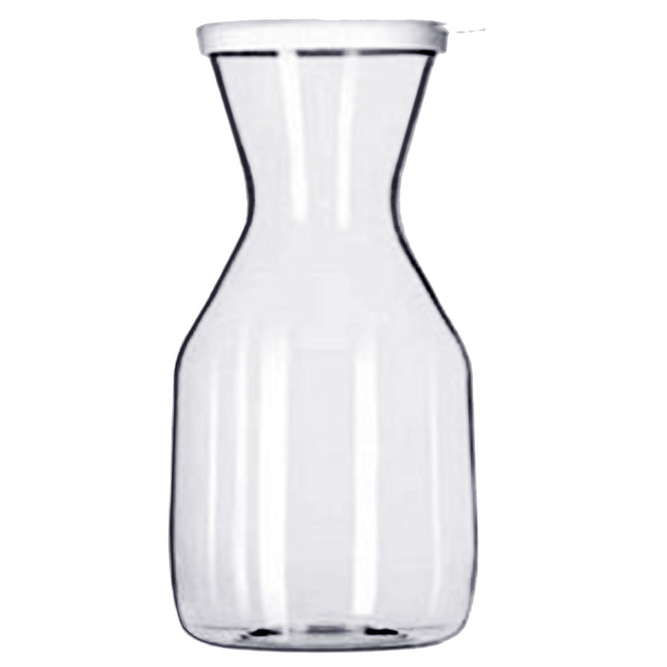 1 Liter (34 oz) Traditional Carafe, Clear Color, Polycarbonate, Dishwasher Safe, Break-Resistant, Shatter-Resistant, No Microwave, No Oven