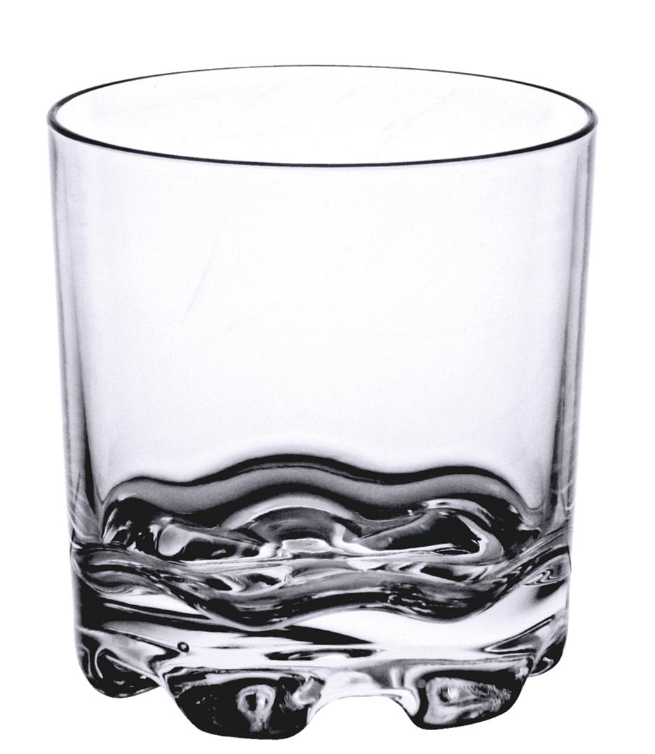 10 oz Rock Glass, Clear Color, Polycarbonate, Footed Heavy Base, Pyramid Stacking Style, Dishwasher Safe, Break-Resistant, Shatter-Resistant, No Microwave, No Oven