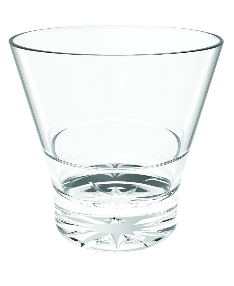 Thunder Group PLTHRG212C 12 Oz Clear Polycarbonate Rocks Glass with Starburst Base