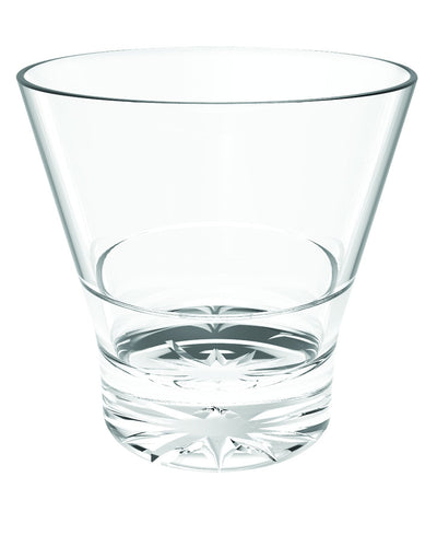 Thunder Group PLTHRG212C 12 Oz Clear Polycarbonate Rocks Glass with Starburst Base