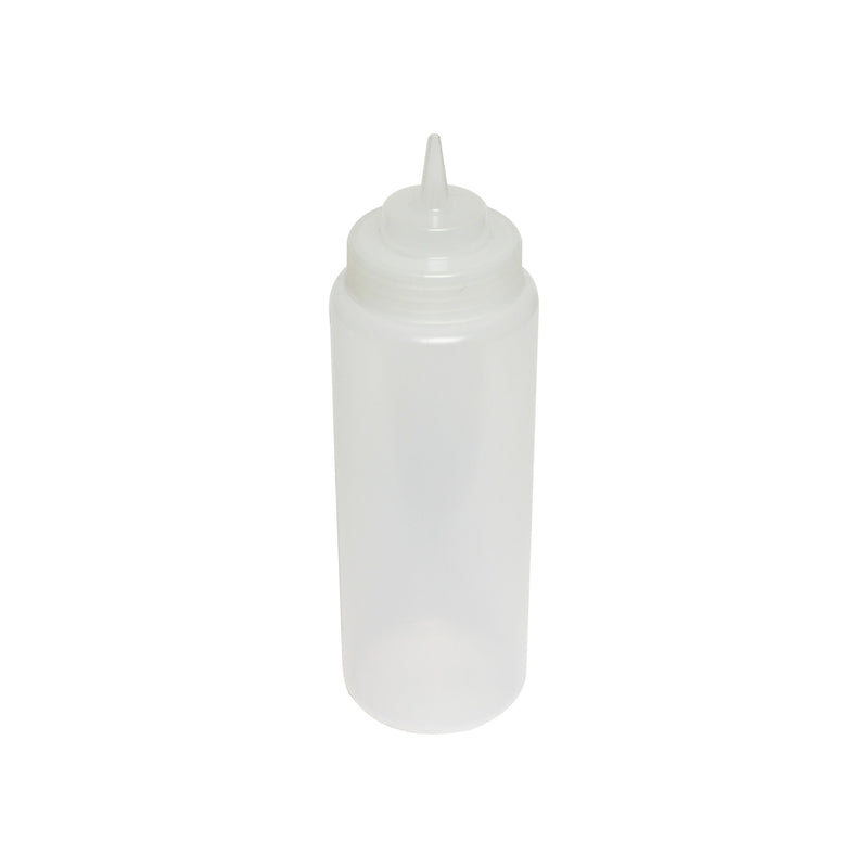 Thunder Group PLTHSB032CW 32 Oz Wide-Mouth Squeeze Bottle Clear - 6-Pack Food Service