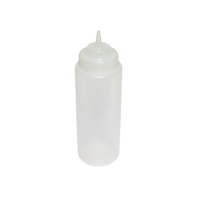 Thunder Group PLTHSB032CW 32 Oz Wide-Mouth Squeeze Bottle Clear - 6-Pack Food Service