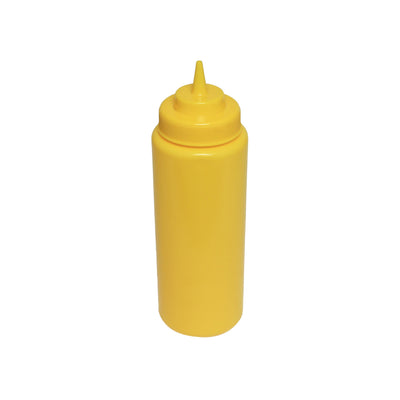 Thunder Group PLTHSB032YW 32 Oz Squeeze Bottle Plastic Yellow - 6 Packs