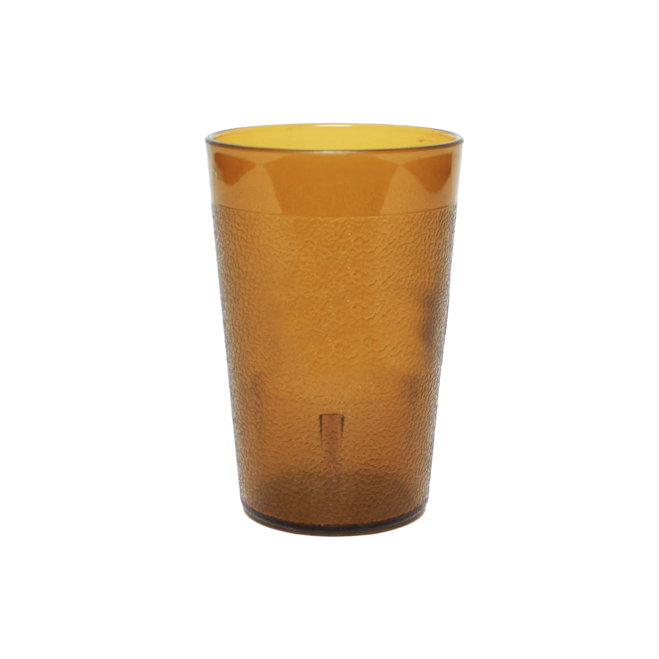 12 Pack 9-1/2 oz, 2-3/4" Diameter x 4-1/4" Height, Traditional Tumbler, Amber Color, Acrylonitrile Styrene, Stackable, Dishwasher Safe