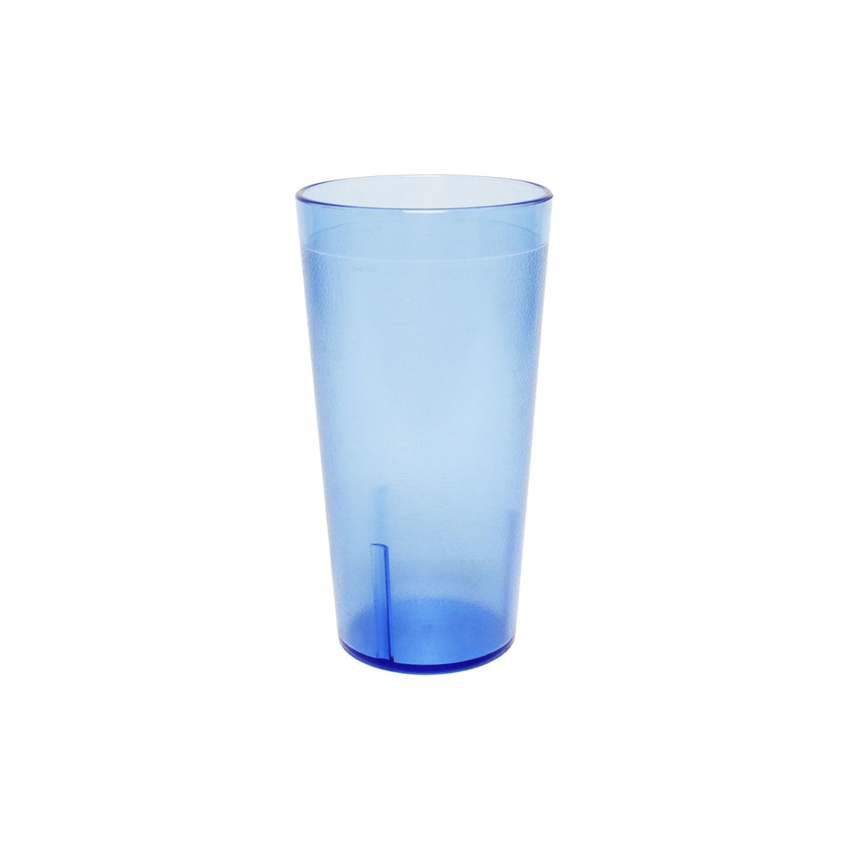 12 Pack 12 oz, 3" Diameter x 5" Height, Traditional Tumbler, Blue Color, Acrylonitrile Styrene, Stackable, Dishwasher Safe