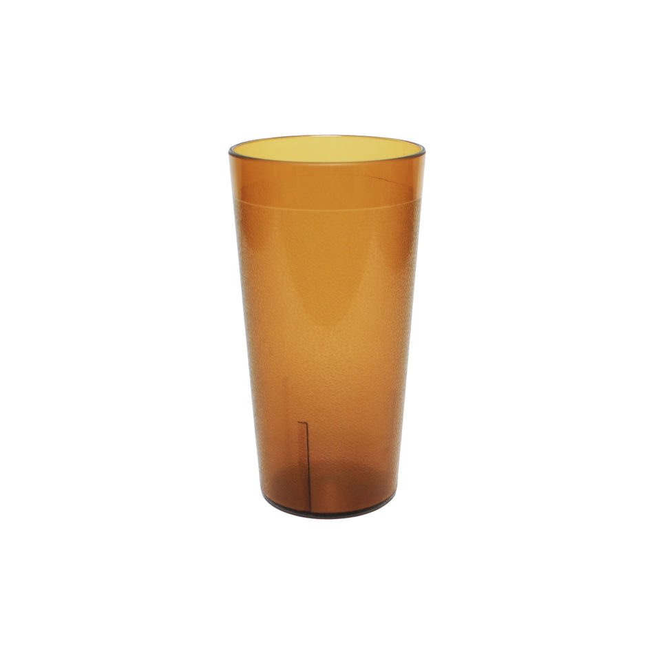 12 Pack 16 oz, 3-1/8" Diameter x 5-2/3" Height, Traditional Tumbler, Amber Color, Acrylonitrile Styrene, Stackable, Dishwasher Safe