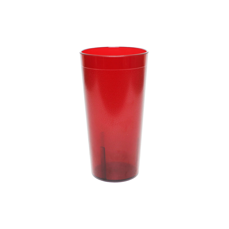Thunder Group PLTHTB024R 24 Oz Tumbler Textured Plastic Red Stackable and Dishwasher Safe