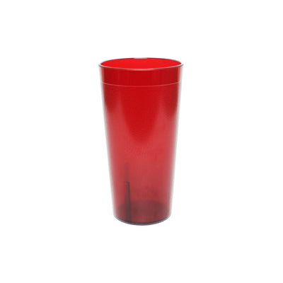 Thunder Group PLTHTB024R 24 Oz Tumbler Textured Plastic Red Stackable and Dishwasher Safe