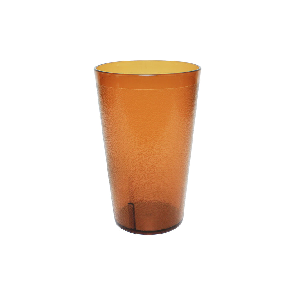 12 Pack 32 oz, 4-1/5" Diameter x 6-5/8" Height, Traditional Tumbler, Amber Color, Acrylonitrile Styrene, Stackable, Dishwasher Safe
