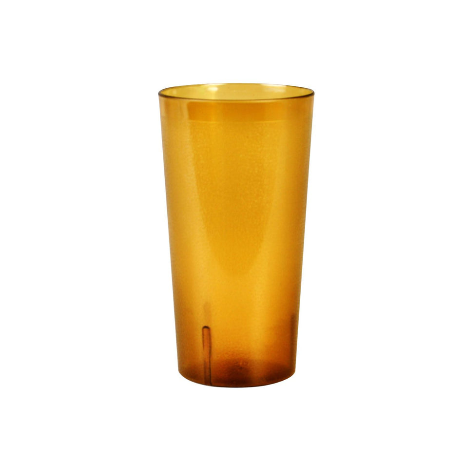 12 Pack 32 oz, 4" Diameter x 7-1/4" Height, Traditional Tumbler Tall, Amber Color, Acrylonitrile Styrene, Stackable, Dishwasher Safe