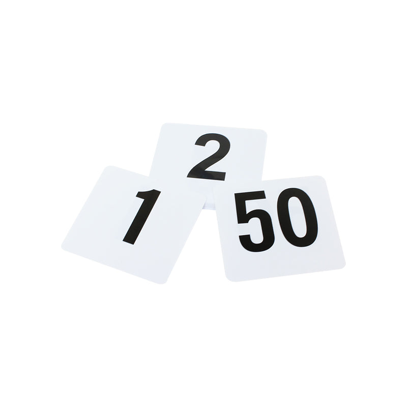 Thunder Group PLTN4050 4 Inch Table Number Cards Plastic Numbers 1 to 50 10 Packs
