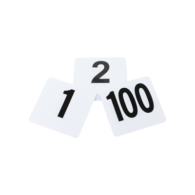 Thunder Group PLTN4100 4 Inch Table Number Cards Plastic Numbers 1 to 100