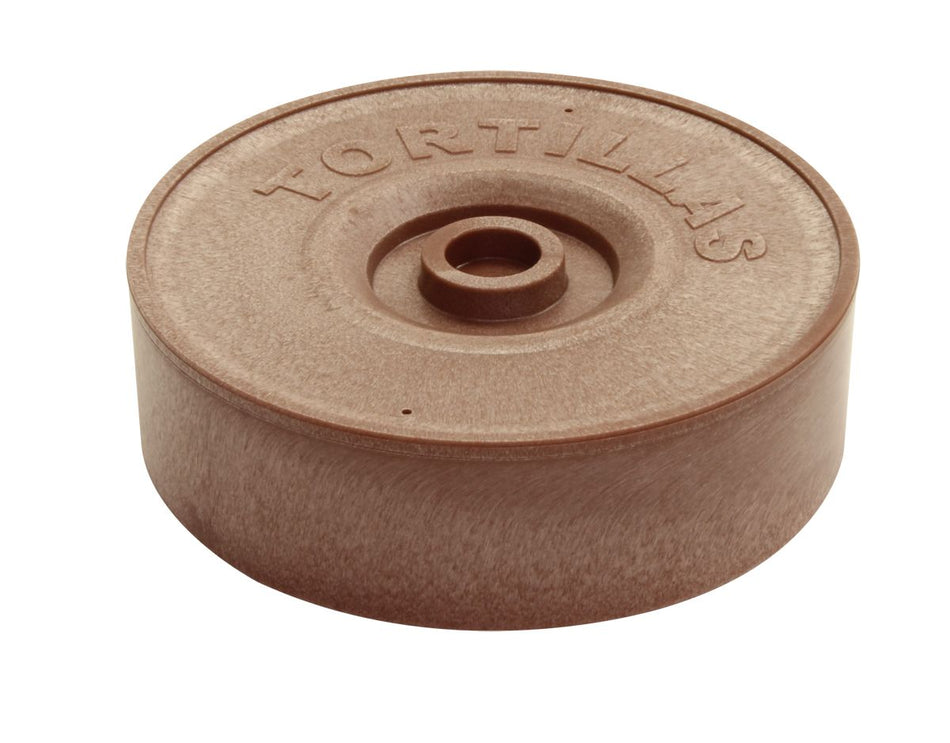 8-1/2" Diameter x 2-3/8" Height with 8-1/2" Diameter x 2/3" Height Lid, and 3" Diameter Knob, Tortilla Warmer, Terra Cotta Color, Polypropylene with Fiber Glass
