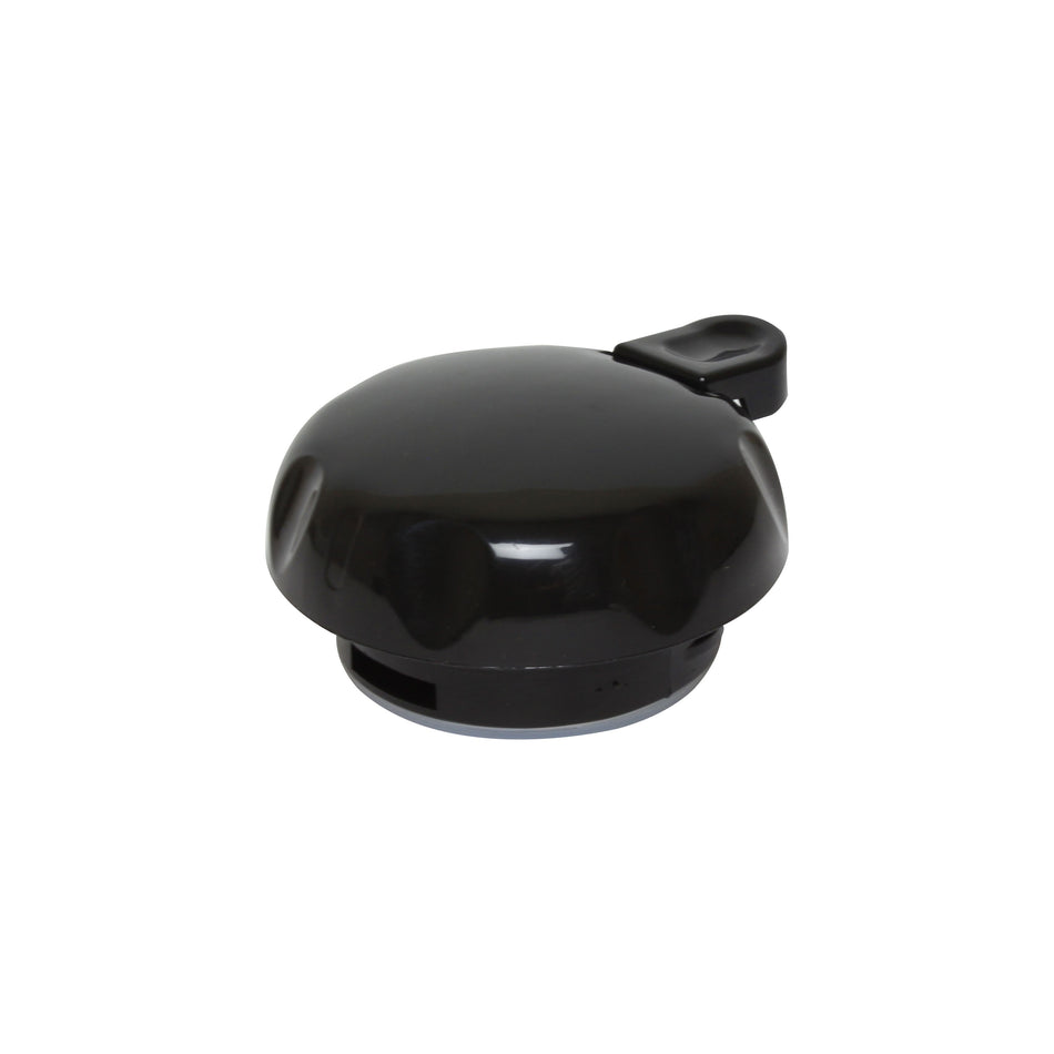 4" Diameter x 2-1/2 Height with 1-1/4" Push Button, Replacement Lid fit PLWS064BK, Acrylonitrile Styrene, Double Wall Construction, No Dishwasher, NSF