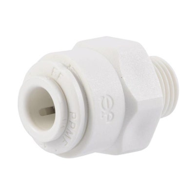 John Guest Polypropylene Male Connector 3/8" Tube OD x 1/2" NPTF