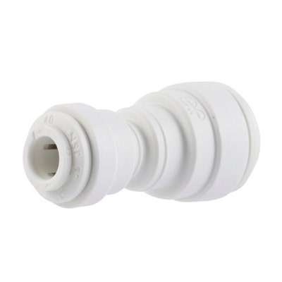John Guest Polypropylene Reducing Union 3/8" Tube OD x 1/4" Tube OD