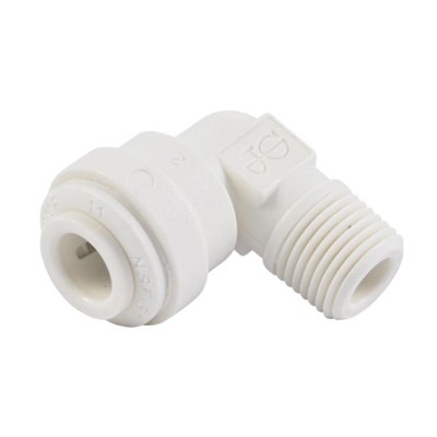 John Guest Polypropylene Fixed Elbow 3/8" Tube OD x 3/8" NPTF