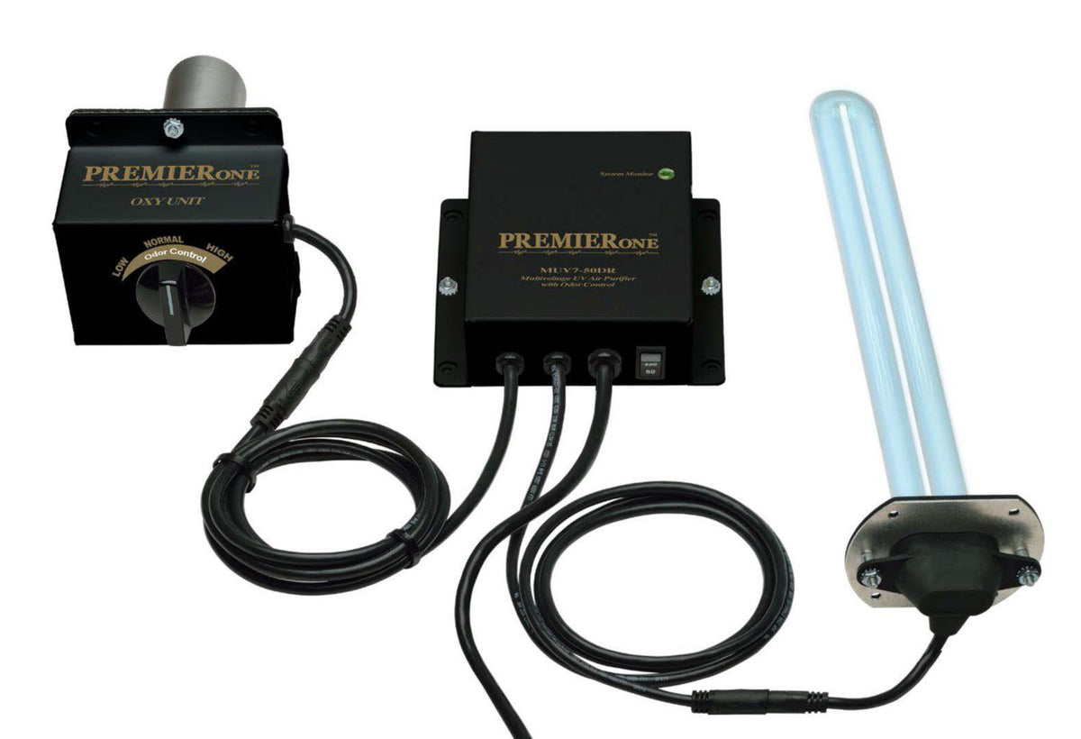 PremierOne - MUV-7-50DR-12 - Remote Multivoltage Uv Germicidal Air Purifier With Odor Control