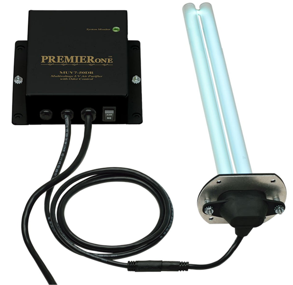 PremierOne - MUV-7-50-PS-12 - Remote Odor Control Kit 2 Piece Unit Multivoltine 140 Microwatt with UVC Lamp