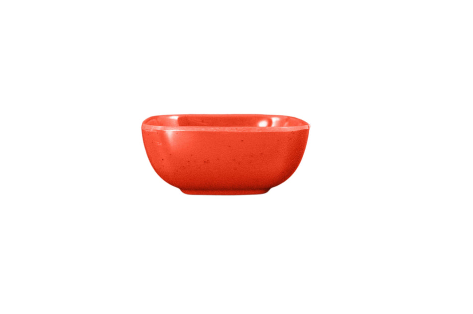 5 oz, 3-1/2" x 3-1/2", 1-1/2" Deep, Round Square Bowl, Passion Red, Melamine, BPA Free, Dishwasher Safe, Break-Resistant, Shatter-Resistant, No Microwave, No Oven, NSF