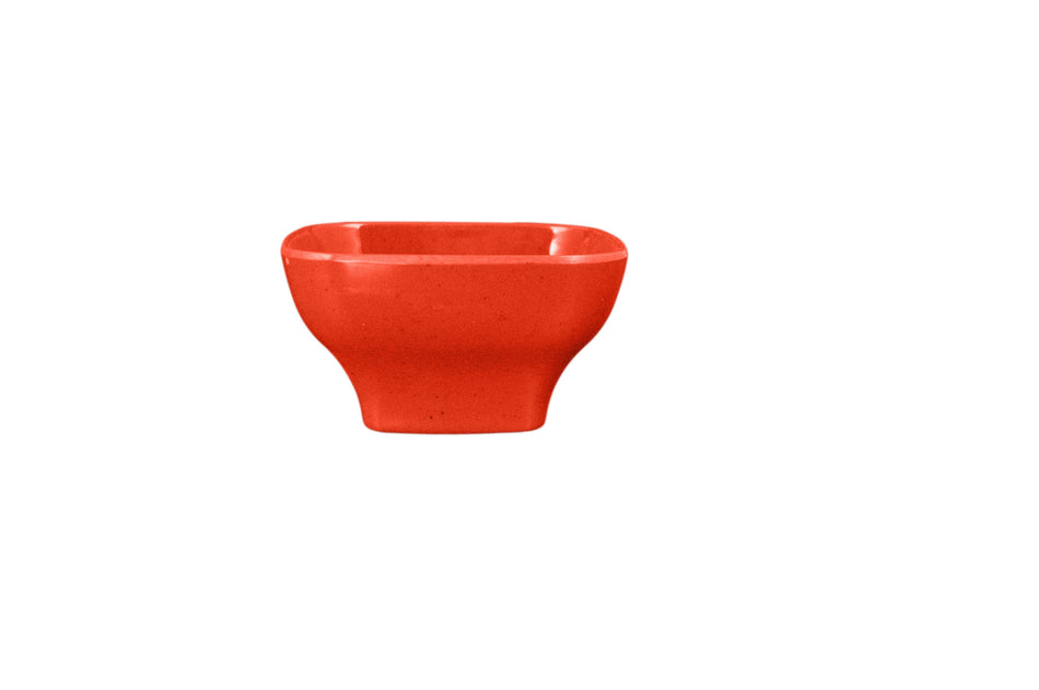 14 oz, 4 3/4" x 4-3/4", 2-1/2" Deep, Round Square Bowl, Passion Red, Melamine, BPA Free, Dishwasher Safe, Break-Resistant, Shatter-Resistant, No Microwave, No Oven, NSF