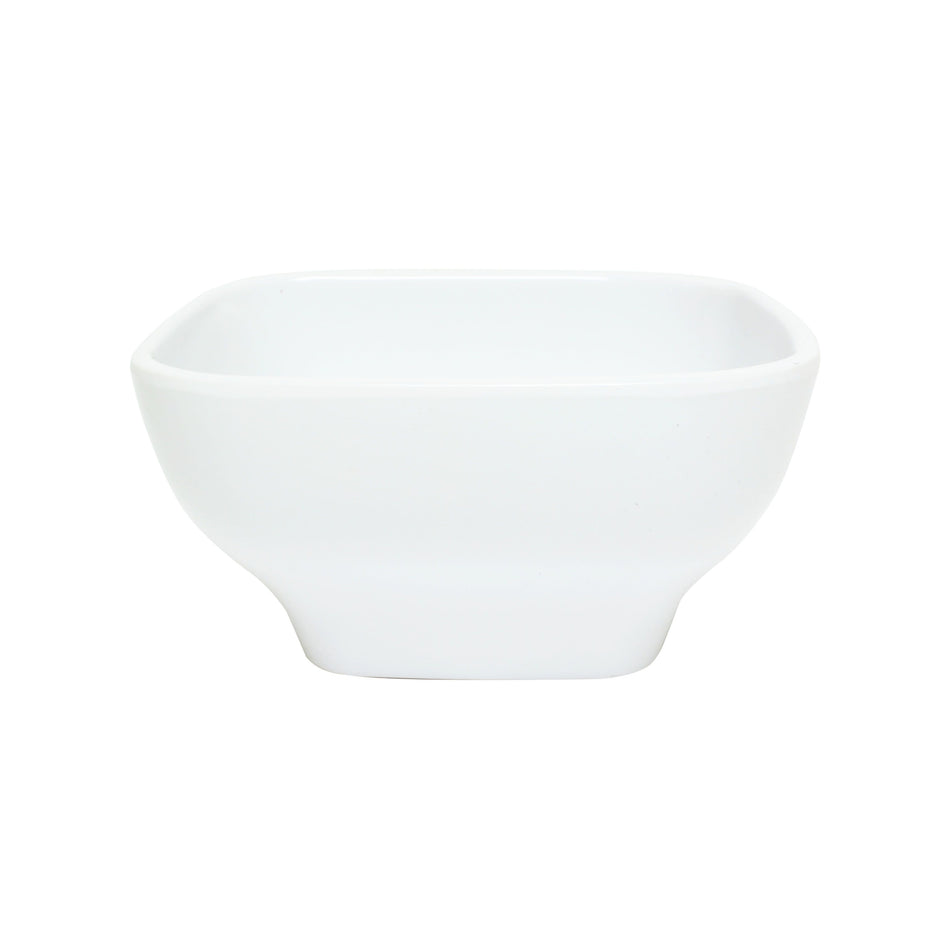 14 oz, 4 3/4" x 4-3/4", 2-1/2" Deep, Round Square Bowl, Passion White, Melamine, BPA Free, Dishwasher Safe, Break-Resistant, Shatter-Resistant, No Microwave, No Oven, NSF