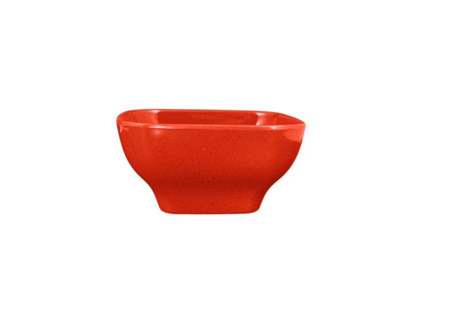 20 oz, 5-1/2" x 5-1/2", 2-3/4" Deep, Round Square Bowl, Passion Red, Melamine, BPA Free, Dishwasher Safe, Break-Resistant, Shatter-Resistant, No Microwave, No Oven, NSF