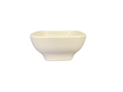 Thunder Group PS3106V 20 Oz Square Bowl Break-Resistant BPA Free Melamine Beige