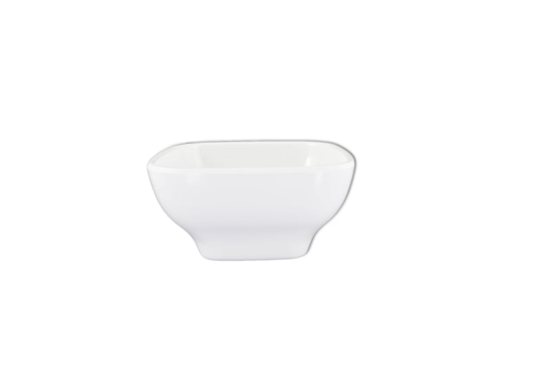 Thunder Group PS3106W 5-1/2 Inch Square Bowl 20 Oz Dishwasher Safe Melamine White