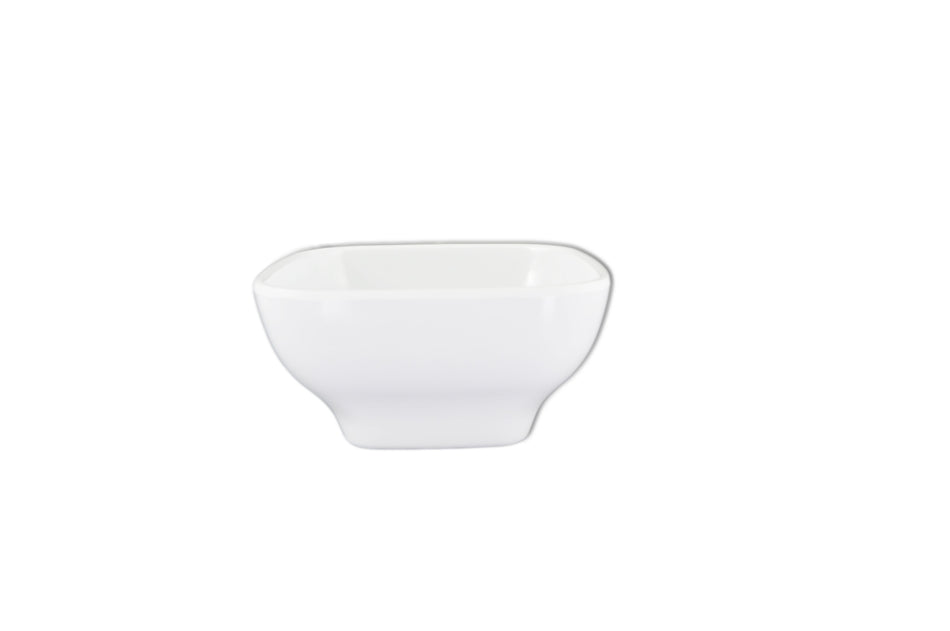 20 oz, 5-1/2" x 5-1/2", 2-3/4" Deep, Round Square Bowl, Passion White, Melamine, BPA Free, Dishwasher Safe, Break-Resistant, Shatter-Resistant, No Microwave, No Oven, NSF