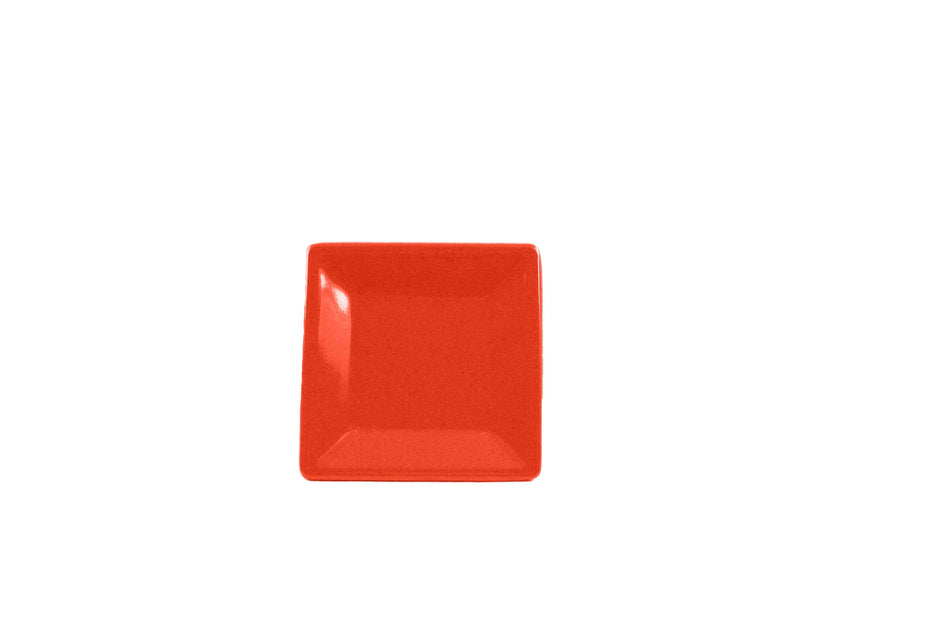 4" x 4" Square Plate, Passion Red, Melamine, BPA Free, Dishwasher Safe, Break-Resistant, Shatter-Resistant, No Microwave, No Oven, NSF