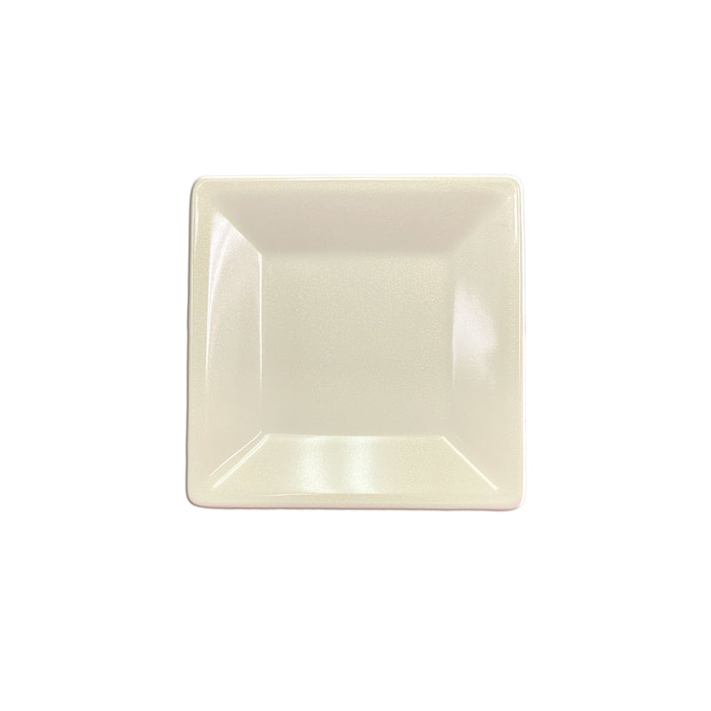 Thunder Group PS3204V 4 Inch Square Plate Break-Resistant Melamine Beige