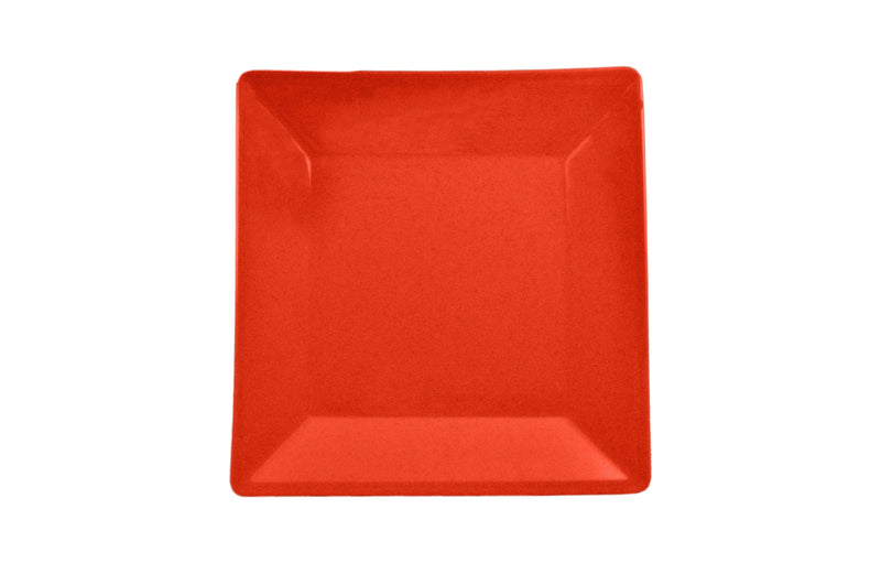 Thunder Group PS3214RD 13-3/4 Inch Square Plate Break Resistant Melamine Red