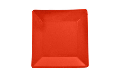 Thunder Group PS3214RD 13-3/4 Inch Square Plate Break Resistant Melamine Red