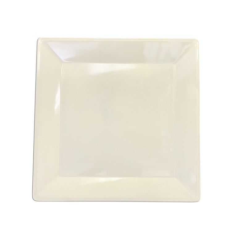 Thunder Group PS3214V 13-3/4 Inch Square Plate Break-resistant Melamine Beige