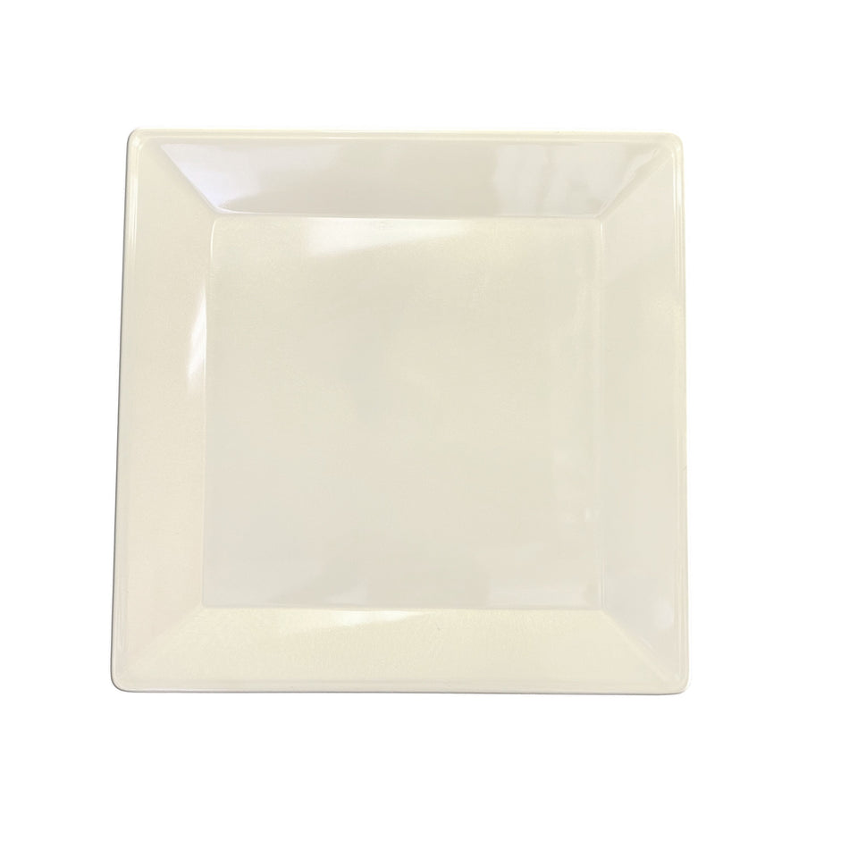 13-3/4" x 13-3/4", 1-1/8" Deep, Square Plate, Passion Pearl, Melamine, BPA Free, Dishwasher Safe, Break-Resistant, Shatter-Resistant, No Microwave, No Oven, NSF