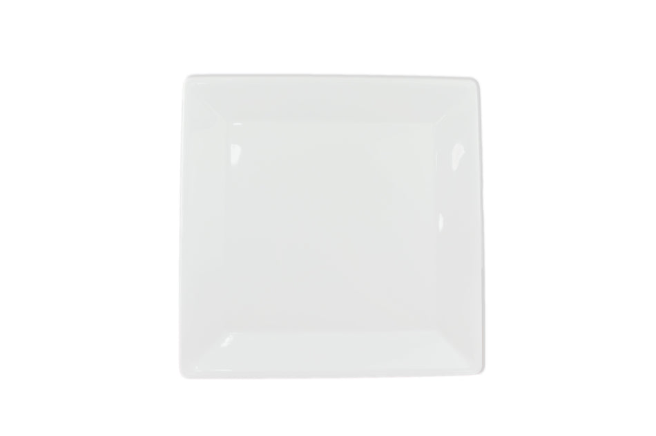 13-3/4" x 13-3/4", 1-1/8" Deep, Square Plate, Passion White, Melamine, BPA Free, Dishwasher Safe, Break-Resistant, Shatter-Resistant, No Microwave, No Oven, NSF