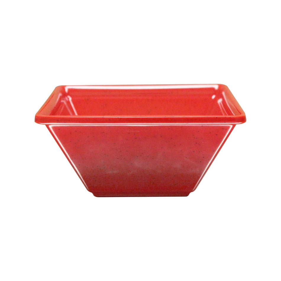 8 oz, 4"x 4", 2" Deep, Square Bowl, Passion Red, Melamine, BPA Free, Dishwasher Safe, Break-Resistant, Shatter-Resistant, No Microwave, No Oven, NSF