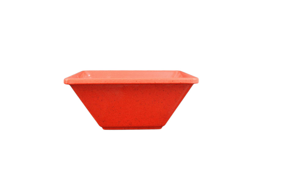 11 oz, 4-3/4" x 4-3/4", 2" Deep, Square Bowl, Passion Red, Melamine, BPA Free, Dishwasher Safe, Break-Resistant, Shatter-Resistant, No Microwave, No Oven, NSF