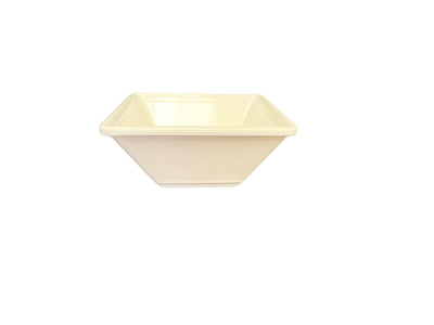 Thunder Group PS5005V 4-3/4 Inch Square Bowl 11 Oz Break-resistant BPA Free Melamine Beige