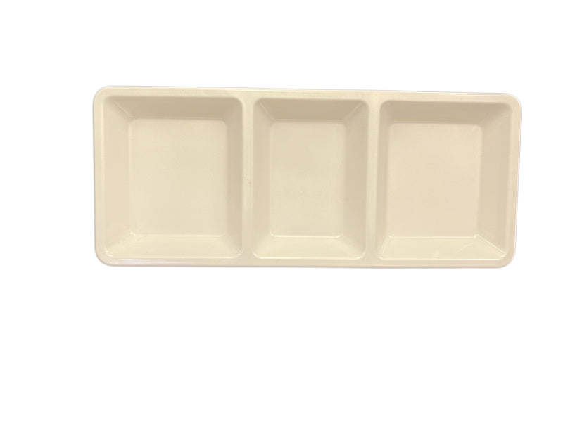 Thunder Group PS5103V 15 Inch Break Resistant Compartment Plate Beige Melamine