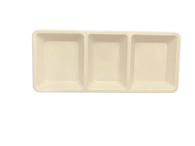 Thunder Group PS5103V 15 Inch Break Resistant Compartment Plate Beige Melamine