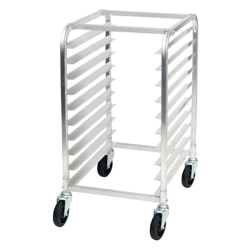 Winco ALRK-10 21 Inch Aluminum Mobile Sheet Pan Rack with Rubber Casters
